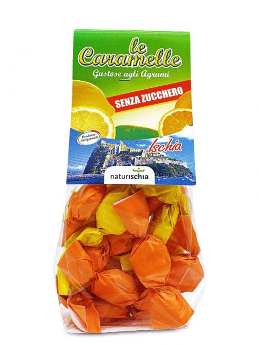 Caramelle senza zucchero agli agrumi 100 gr