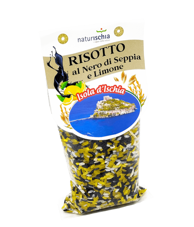 Risotto al nero di seppia e limone